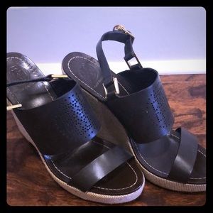 Tory Burch wedges EUC dark brown